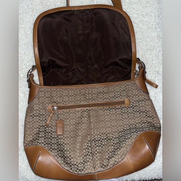 RARE Coach Soho Brown & Tan Signature Messenger Laptop Bag - Picture 6 of 11